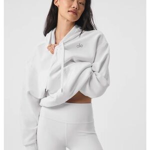 ALO Yoga Women's Accolade White Hoodie